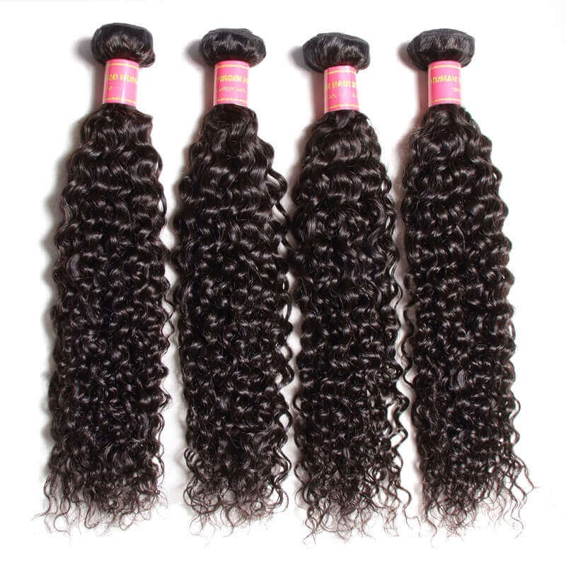 Idolra 4 Bundles Affordable Peruvian Curly Virgin Hair Weave Bundles Thick Virgin Peruvian Human Hair Extensions